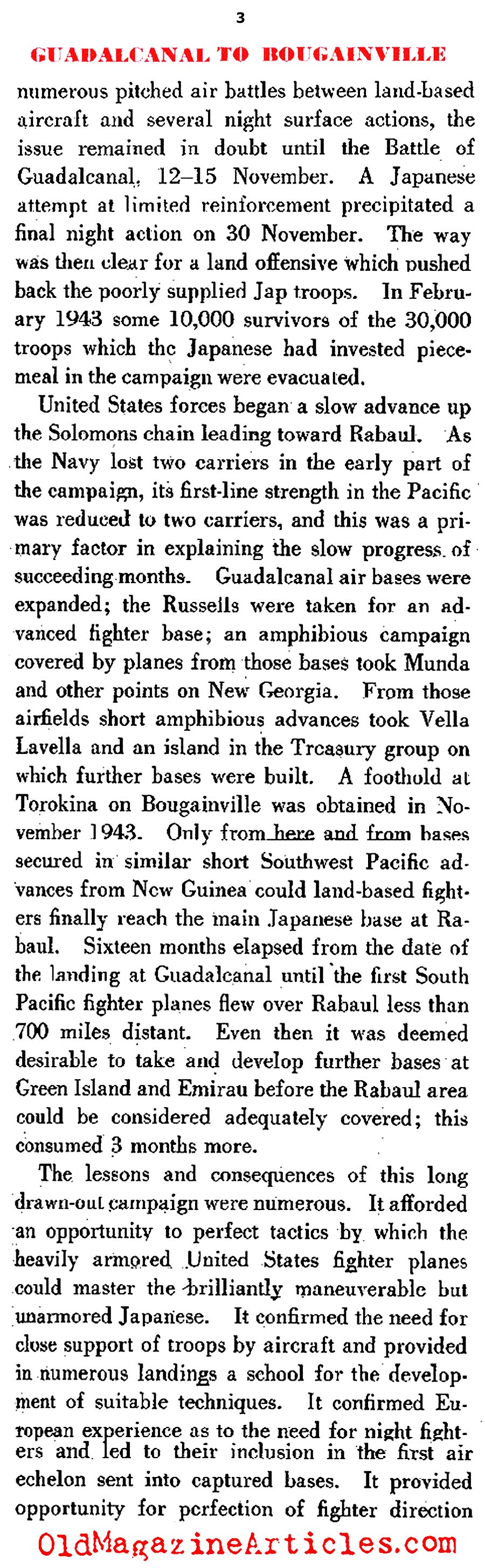 Gaudalcanal to Bougainville and the Progress of the U.S. Navy (Dept. of the Navy, 1947)